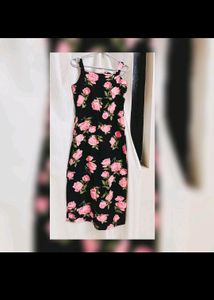 300 Coins Off .. Floral Black Dress