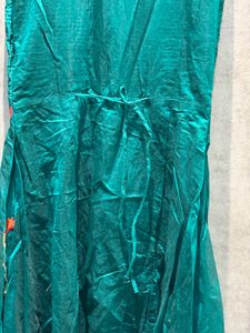 Elegant Teal Embroidered gown