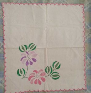 Vintage Embroidered Dressing Table Mat Set
