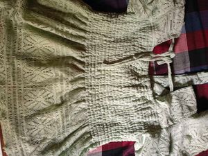 Light Green Lace Blouse with Bow