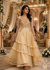 Stunning Tiered Ethnic Gown