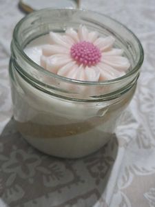 Floral Candle in Glass Jar
