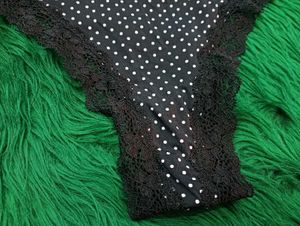 Black Polka🎁Dot Lace Thong