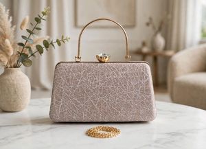 Elegant Pink Evening Clutch Bag