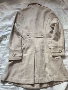 Elegant Double-Breasted Beige Coat