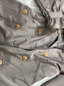 Elegant Ruffled Trench Coat