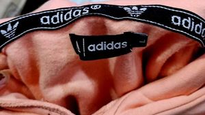 💮Peach Adidas Hoodie