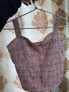 Pink Patterned Casual Top