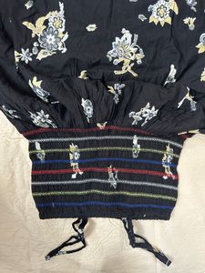 Beach Smocked Black Dress Brought From Goa