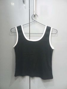 Black Donald Duck Graphic Tank Top