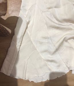 Flowy White Maxi Skirt