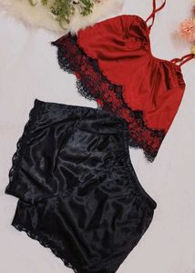 Satin Lace Pajama Set