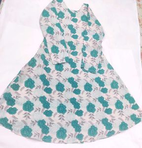 Elegant Floral Print Kurta