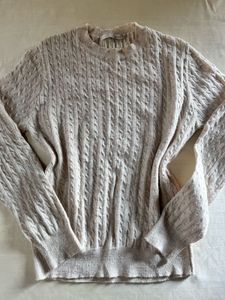 Cream Cable Knit Sweater