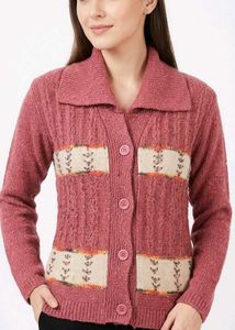 Cozy Rose Knit Cardigan