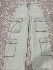 Light Blue Cargo Jeans