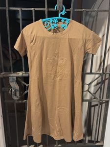 Brown Casual T-Shirt Dress