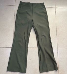 Olive Green Flared Trousers