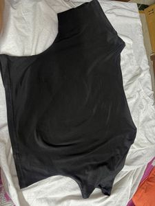NEWME Black One-Shoulder Top | Size M College Wear