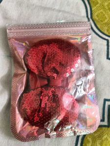 Sparkly Red Sequin Hair Bows