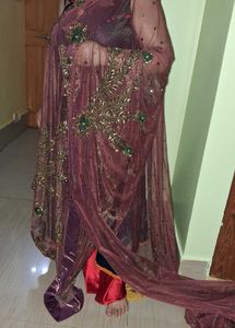 Embellished Net Saree