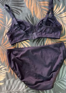 Comfortable Navy Blue Bra and Panty Set