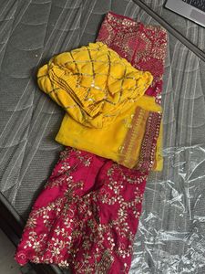 Designer Embroidered Silk Blouse in size m