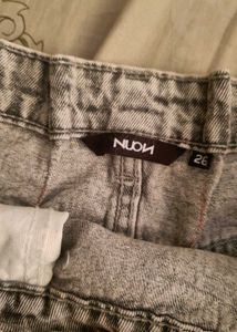 Grey Wash Denim Skirt