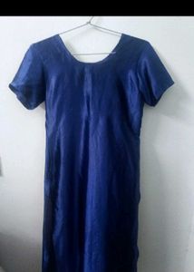 Elegant Royal Blue Short Sleeve Dress
