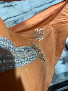 Vibrant Orange Embellished Kurta
