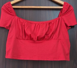 Red Smocked Top