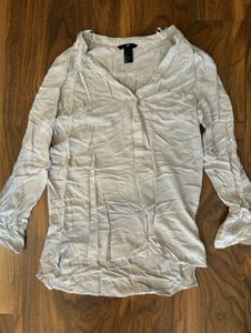 H&M Light Grey Button Up Top