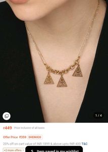 Elegant Gold Triangle Pendant Necklace