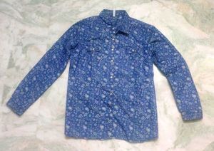 Blue Paisley Western Shirt