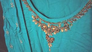 Embellished Teal Blouse