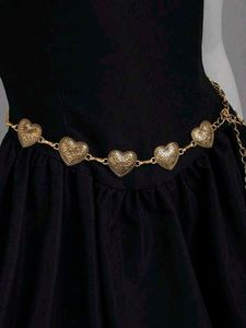 Vintage Heart-Shaped Engraved Waist Chain