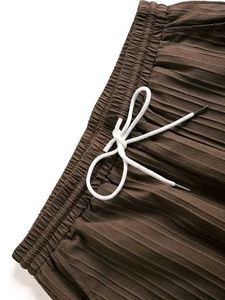 Men's Premium Coffee Brown Pleated Co-ord Set | Te