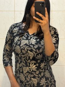 Batik Inspired Cotton Crepe Kurta