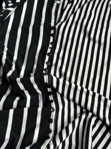 Chic Striped Button-Up Top
