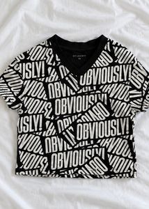 Trendy Printed Crop Top