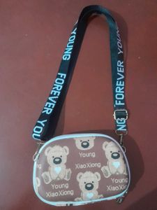 Cute Bear Print Crossbody Bag