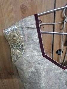 Elegant Beaded Sleeve Blouse