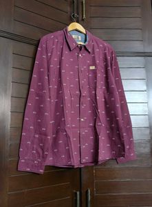 North Coast Men Maroon Printed Shirt