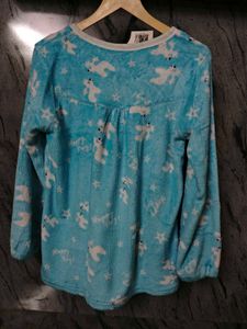 Cozy Blue Fleece Top