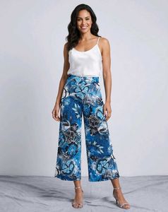 Flowy Wide-Leg Floral Print Pants