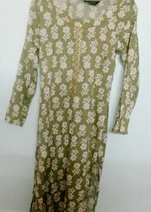 Green Floral Kurta