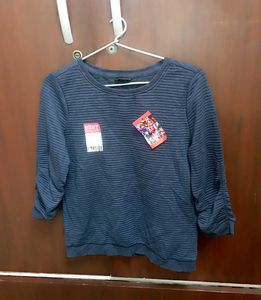 Offer For Today Blue Striped pullover