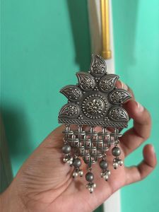 Exquisite Oxidized Silver Jhumkas