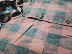 Men's Red Plaid Long Sleeve Shirt