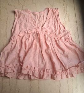 Flowy Pink Ruffle Top